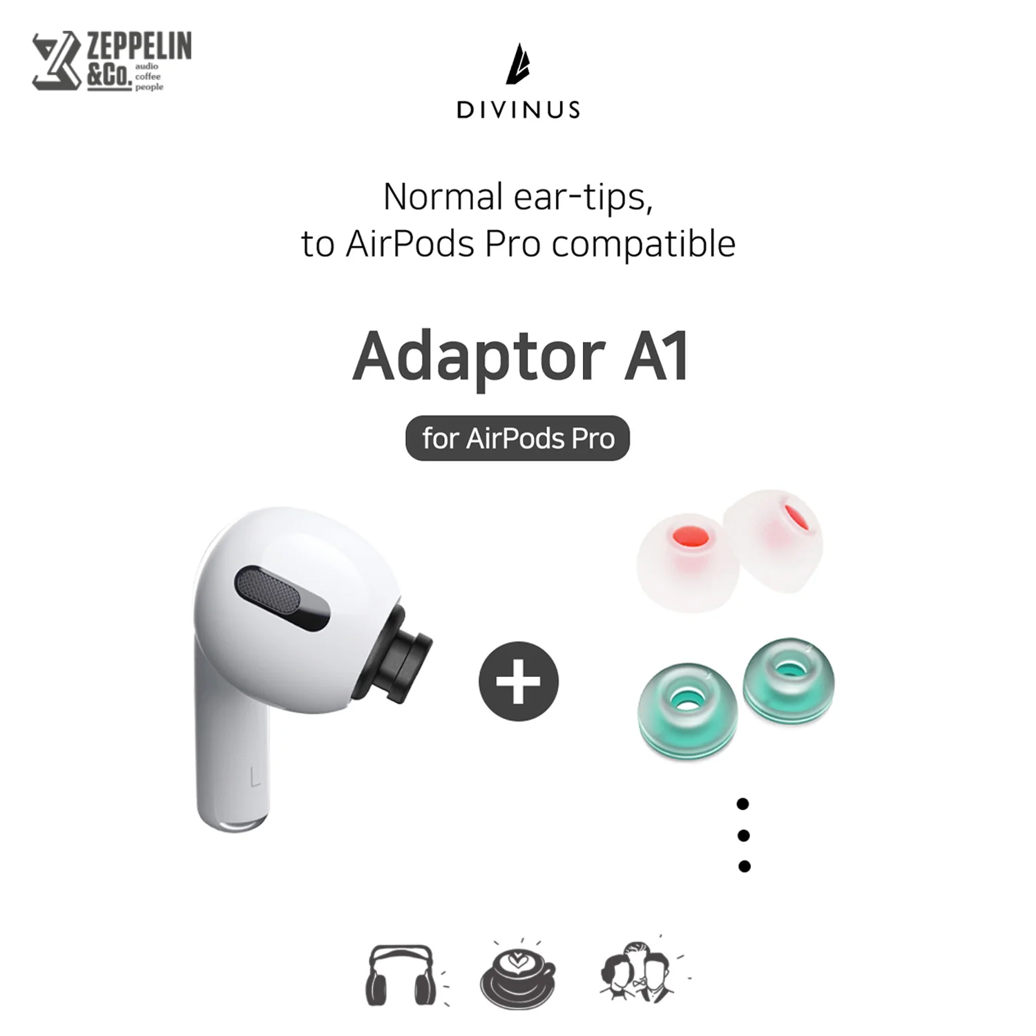 Divinus A1 Adaptor for AirPods Pro (1-Pair)