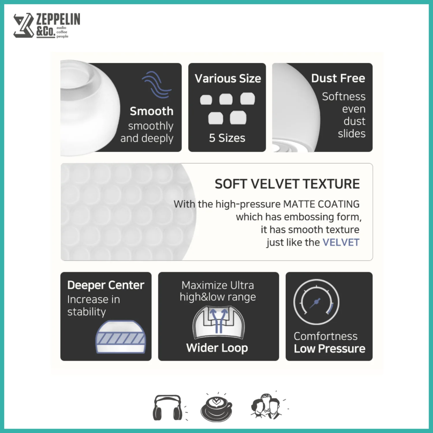 Divinus Velvet AirPods Pro Eartips (3-Pair Pack) - Image 2