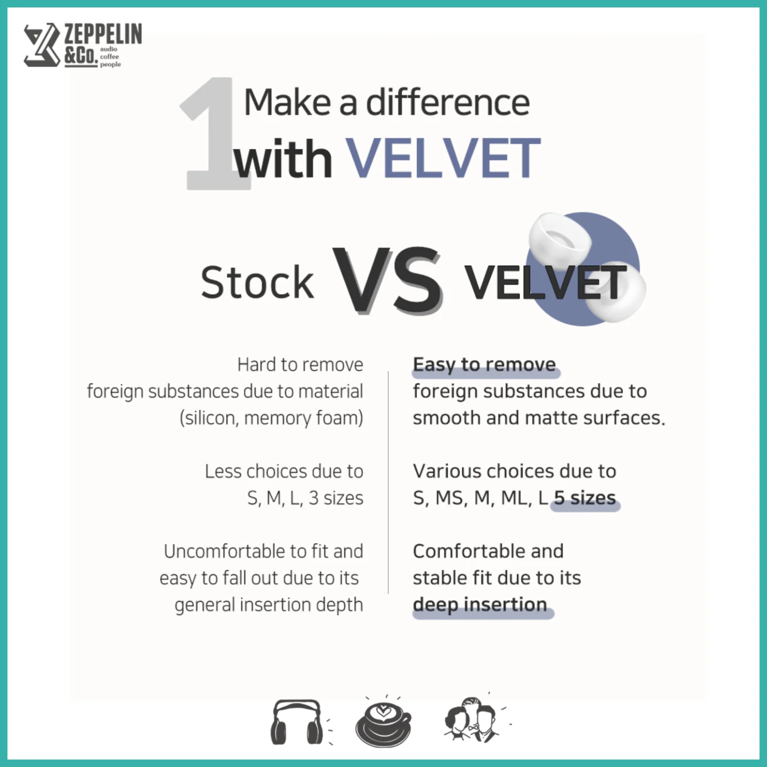 Divinus Velvet AirPods Pro Eartips (3-Pair Pack) - Image 3